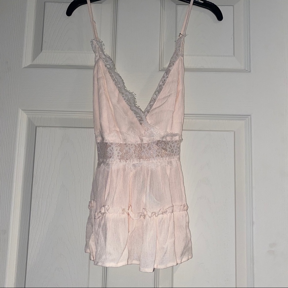 Lace Backless Tank
